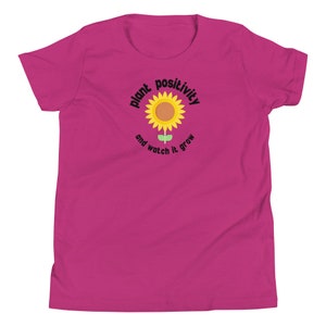 Positive message tee for kids / girl&#39;s tee / pay it forward / be kind / kindness / floral tee / sunflower / sunflower t-shirt / girl gift
