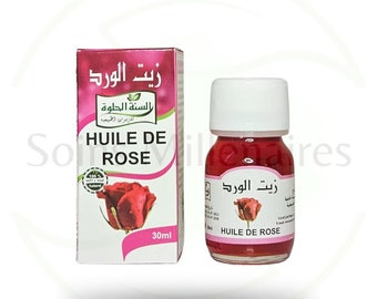 Huile de rose (30ml) 100% pure et naturelle