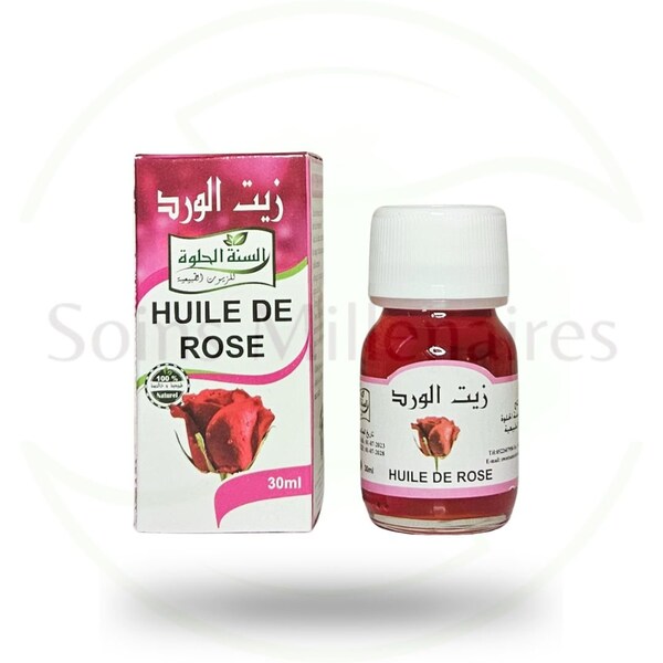 Huile de rose (30ml) 100% pure et naturelle