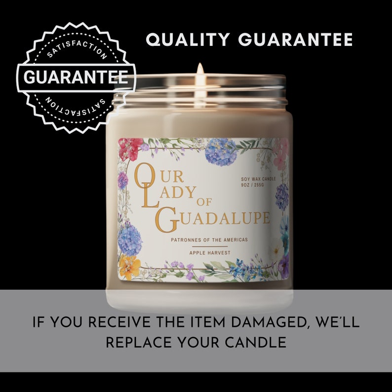Our Lady of Guadalupe Prayer Candle, 9oz, Devotional Candles, Blessed ...