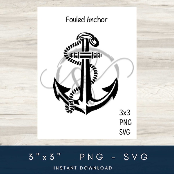 Fouled Anchor SVG | Fouled Anchor PNG | Navy Chief | Cut File | Cricut | Silhouette | Digital Download | Clipart