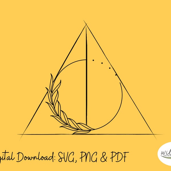 Wizard Hallows Triangle Design SVG PNG PDF