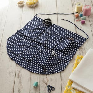 Grembiule multifunzionale fatto a mano in tessuto con lacci – 6 tasche, pratico per cucinare, pulire, fare bricolage e lavori manuali...