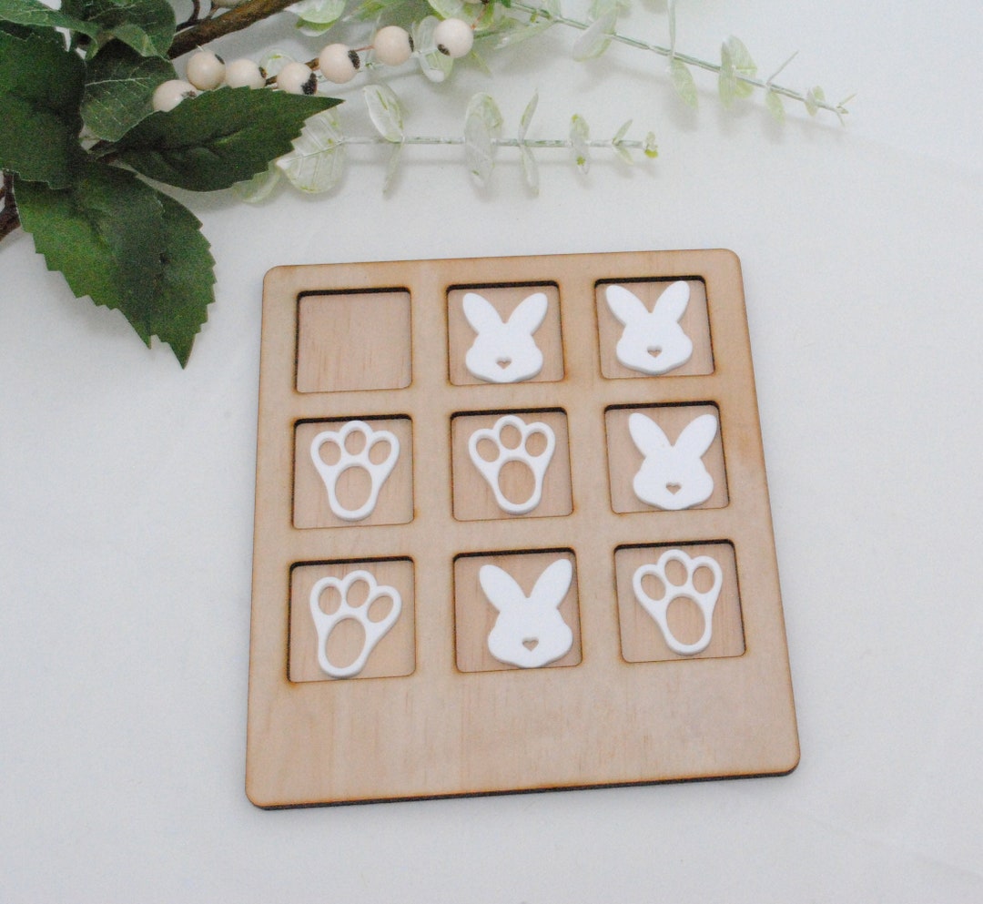 Laser Cut DIGITAL FILE Only - Easter Tic Tac Toe Game File, Laser Cut ...