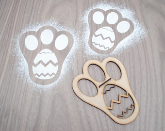 bunny paw prints etsy