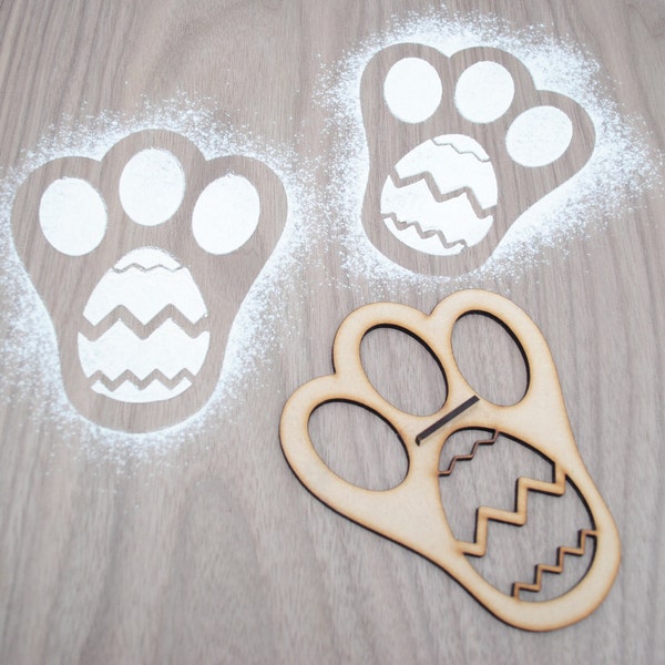 Laser Cut DIGITAL FILE Only - Easter Bunny Footprint Glowforge Laser Cut SVG Files - Bunny Rabbit, Bunny Feet, Easter Egg Template File