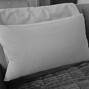 Medium Textured Gray Hanging Recliner Neck Head Pillow, Counterbalanced With 2 Weighted Pellet Bags**Works Best FABRIC RECLINER**