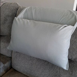 Gray Hanging Recliner Neck Head Pillow, Counterbalanced With 2 Weighted Pellet Bags**Works Best FABRIC RECLINER**