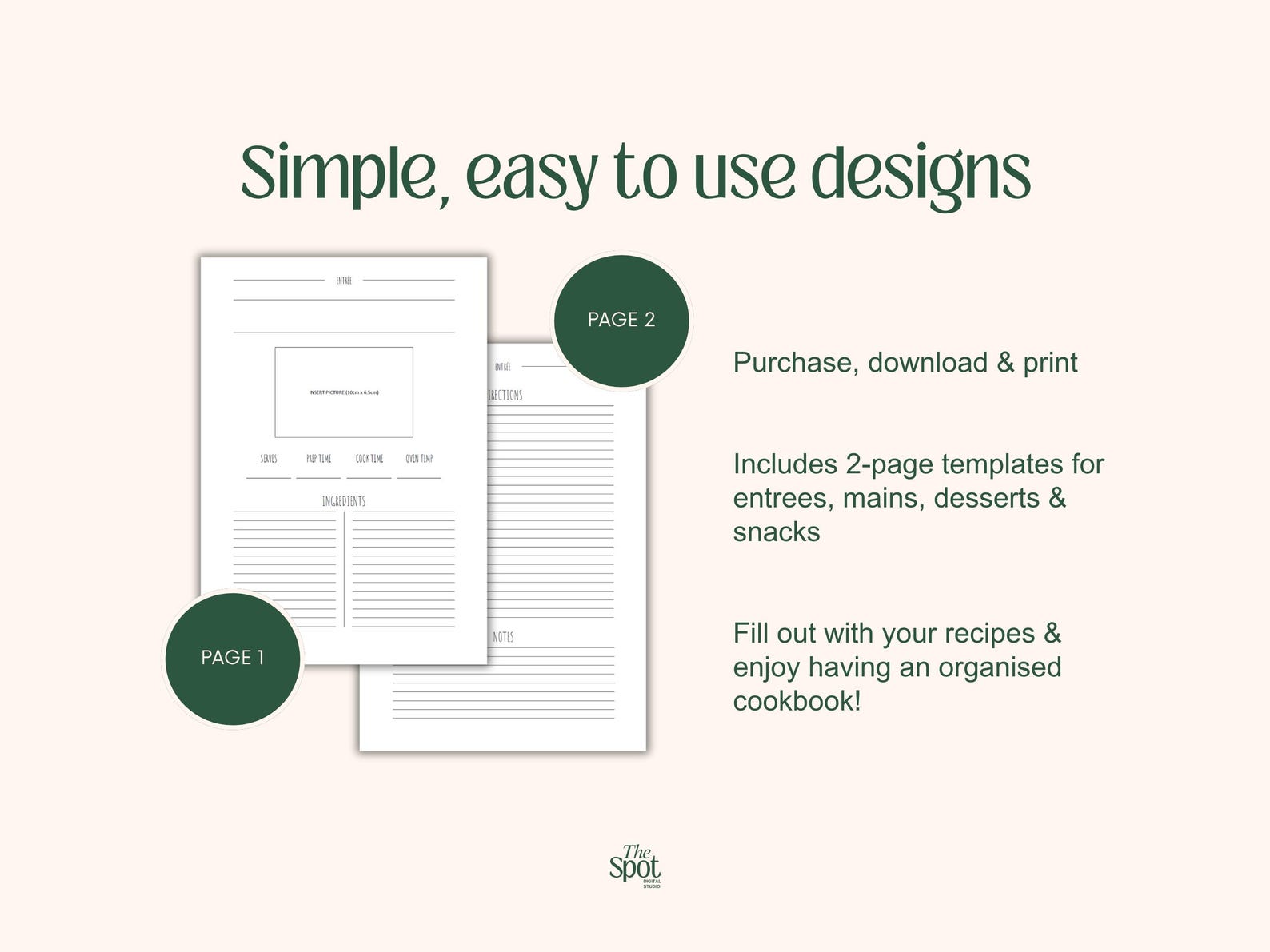 Recipe Template for Cookbook Template for Recipe Template Simple ...