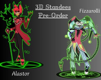 3D-Standees Alastor, Fizzarolli – Hazbin Hotel/ HelluvaBoss