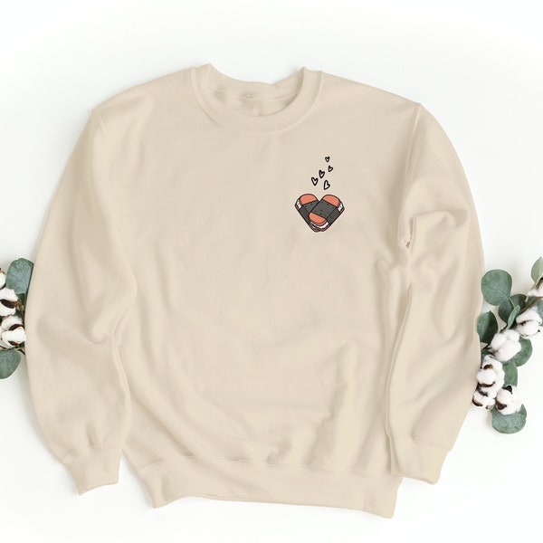 Musubi Love Printed Crew Sweatshirt | SPAM Musubi lovers gift crewneck sweatshirt