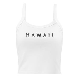 Hawaii Scribble Printed Rib Tank Top