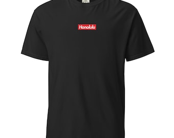 Honolulu Streetwear T-Shirt: Heavyweight Cotton, Relaxed Fit, Garment-Dyed