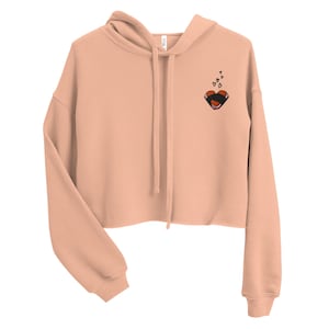 Spam Musubi Lover Embroidered Crop Hoodie