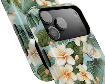 Custodia per iPhone 17 Impact, design Plumeria colorato di Bits of Aloha