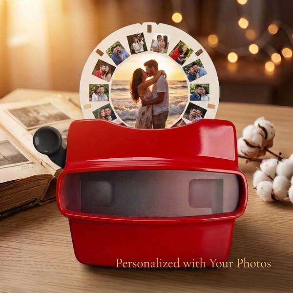 View-Master personalizado con carretes de fotos, regalo de aniversario personalizado para él o ella, recuerdo fotográfico, visor personalizado, regalo para el Día de la Madre