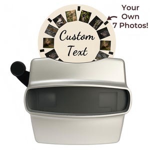 Custom Photo Viewfinder Gift - Personalized Viewmaster with 7 Photos for Wedding, Anniversary, Birthday – Unique Photo Keepsake for Couple
