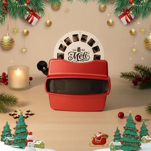 Nuestra primera Navidad 2025 – Visor y carrete de fotos personalizados / Regalo único y personalizado para parejas, detalle para el calcetín navideño, visor