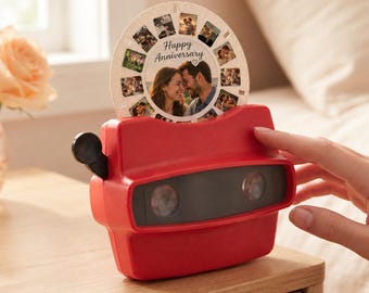 Custom Viewfinder with Photo Reels, Personalized Anniversary Gift for Him or Husband, Photo Keepsake, Long Distance Couples Gift, Wedding