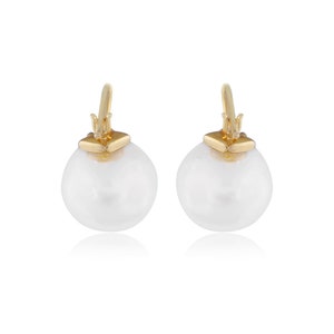 Perlmutt Ohrstecker, 14k Gelbgold Ohrringe, Zarte Ohrringe, Perlmutt Ohrringe, Perlmutt Schmuck, Minimalistische Ohrringe