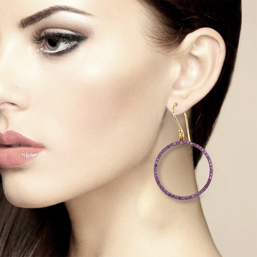 RSJEWELS Elegante 1 ct One carati taglio rotondo solitario zaffiro rosa