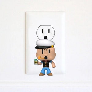 Popeye - Cartoon - Olive Oyl - Dekorationen - Schlafzimmer Inspirationen - Steckdose Wandkunst Aufkleber