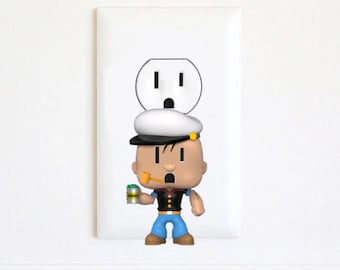 Popeye - Cartoon - Olive Oyl - Decorations - Bedroom inspirations - Electric Outlet Wall Art Sticker