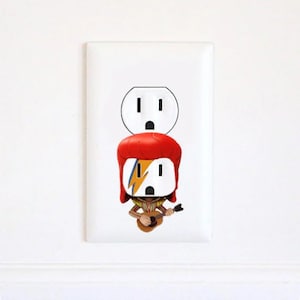 David Bowie Aufkleber - Aufkleber - Wandkunst - Valentinstag Geschenk für ihn - Musik - Vintage - Weihnachtsstrümpfe - Gitarre - Ornament
