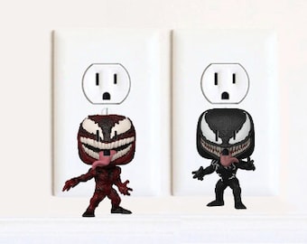 Venom Stickers - Carnage - Spiderman - Venom Keychain - Christmas Gift - Halloween - Wall Art Sticker - Custom