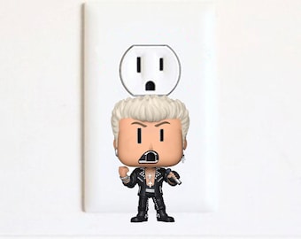 Billy Idol - Stickers - Rock - 80s - Music -  Art - Decal - Electric Outlet Wall Art Sticker