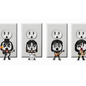 KISS - Rock Band - Aufkleber - Gene Simmons - Eric Singer - Tommy Thayer - Paul Stanley