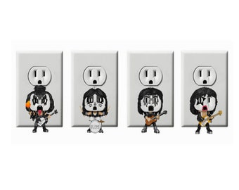 KISS - Rock Band - Stickers - Gene Simmons - Eric Singer - Tommy Thayer - Paul Stanley