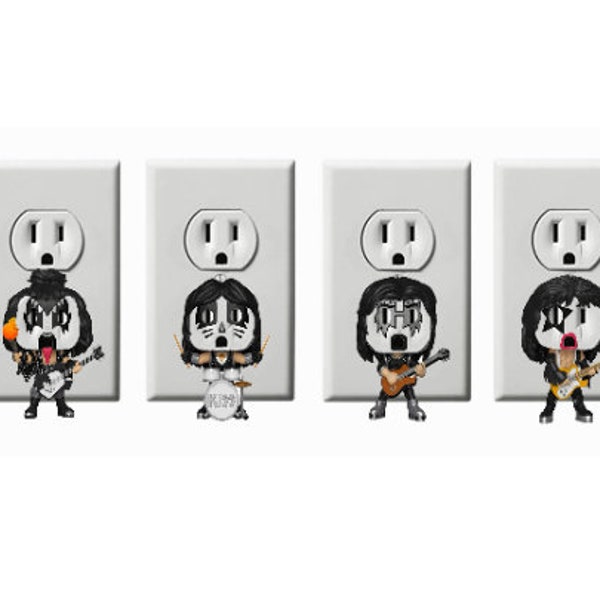 KISS - Rock Band - Stickers - Gene Simmons - Eric Singer - Tommy Thayer - Paul Stanley