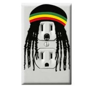 Rasta - Aufkleber - Handmade - Bob Marley - Reggae - Steckdose Wall Art Sticker Decal