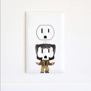Wolverine Sticker - Weihnachten - X-Men Büro Dekor - Marvel Aufkleber - Logan - Steckdose Wand Kunst Aufkleber Aufkleber - Home Office Décor