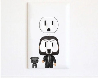 John Wick - Stickers - Valentines gift for him- Christmas Gifts - Wall Art - Keanu Reeves - John Wick Wall Art - Matrix - Home Decor Gift