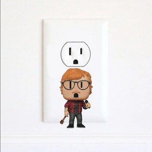 Ed Sheeran - Musik - Ed Sheeran Geschenk - Steckdose Wandkunst Aufkleber