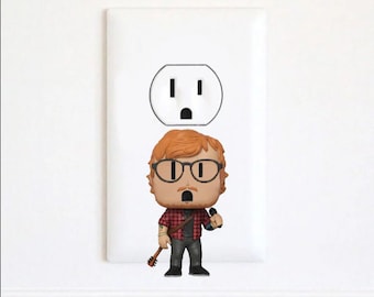 Ed Sheeran - Music - Ed Sheeran gift - Electric Outlet Wall Art Sticker