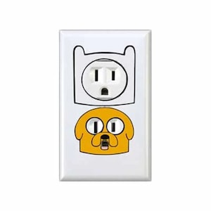 Adventure Time - Finn - Jake - Steckdose Wall Art Sticker Decal