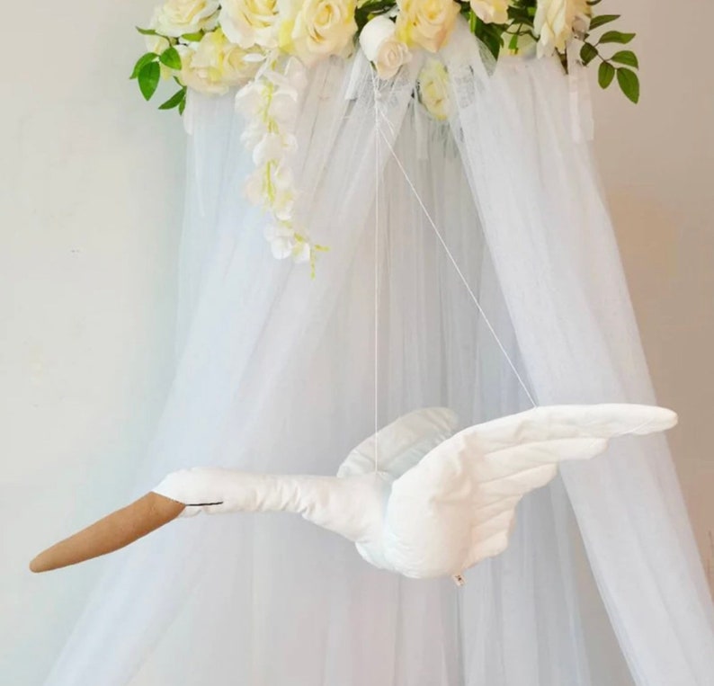 Swan Nursery Decor Wall Hanging Cot Mobile Baby Mobile Etsy