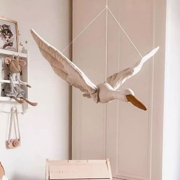 Swan nursery decor wall hanging | cot mobile | baby | baby shower | childrens bedroom | imaginary | swan decor | nursery decor | gift |