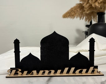 Décoration de table de Ramadan et Eïd en bois artisanal