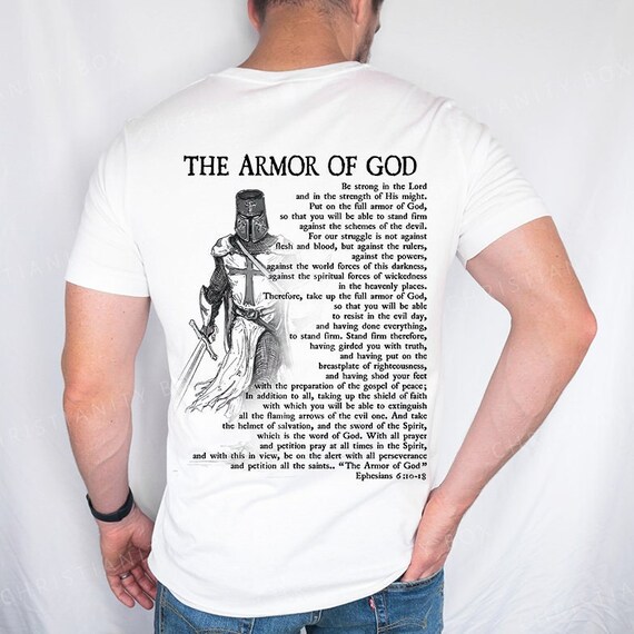 Armor of God T Shirt Men s T Shirt Ephesians Psalm Christian T Shirt T2