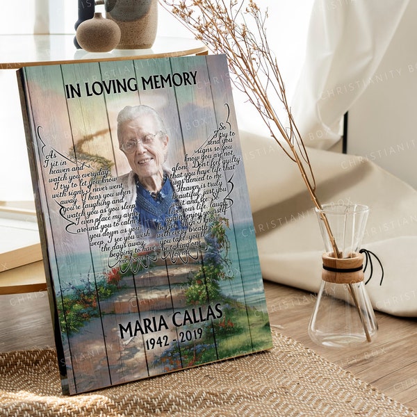 Personalized Memorial Canvas for My Mom Etsy