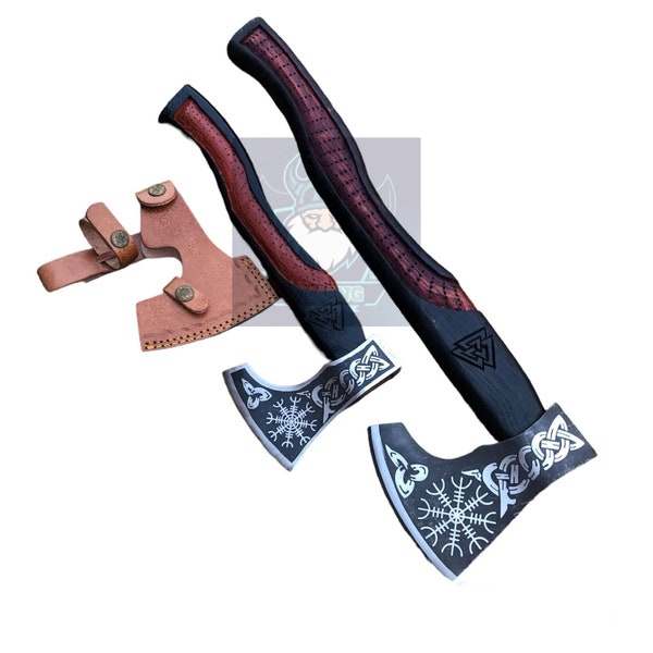 RAGNAR VIKING AXE Forged Camping Axe with Rose Wood Shaft, Viking Gifts, Viking Bearded Nordic, Custom Gift, Best valentines Gift For Him |
