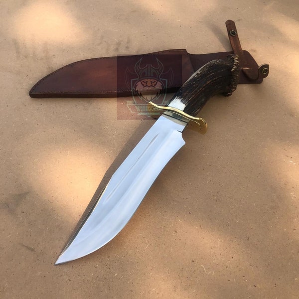 Custom Fixed Blade D2 Steel Hunting Crown Bowie, Skinner Knife , Ragnar Axe, The Legend Zelda Sword Moon Dagger Knife Handmade Gift for Him