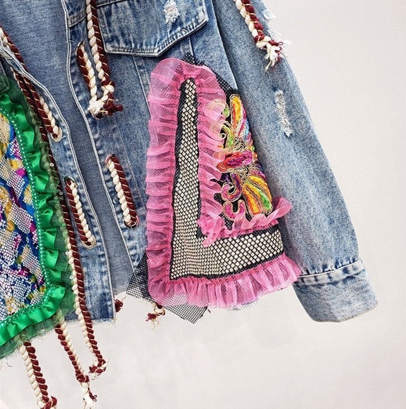Bohemian Colorful Women Tassel Design Handmade Jacket Rivet - Etsy