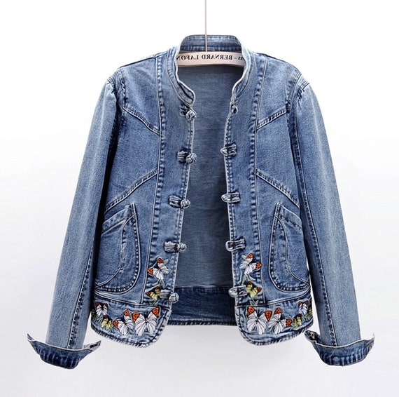 Handmade Women Butterfly Design Embroidery Jackets Embroidered - Etsy