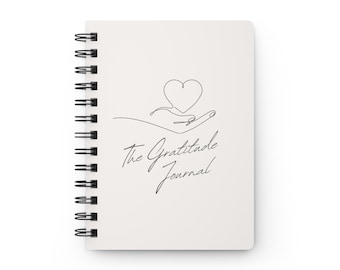 Diario de gratitud en espiral: planificador diario inspirador, cuaderno de autocuidado, un regalo ideal para la atención plena, el diario y la reflexión.