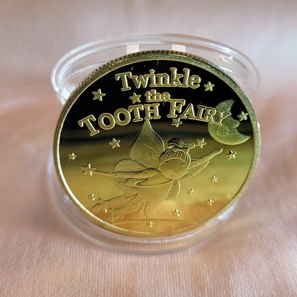 Magical tooth fairy commemorative coin for little dreamers - gold look!